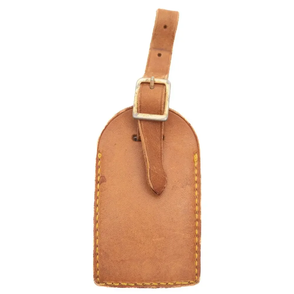 Authentic Louis Vuitton Vachetta Leather Luggage Name Tag Q